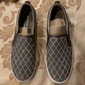 Skecher Goldie Pewter Rhinestone 8.5 shoe